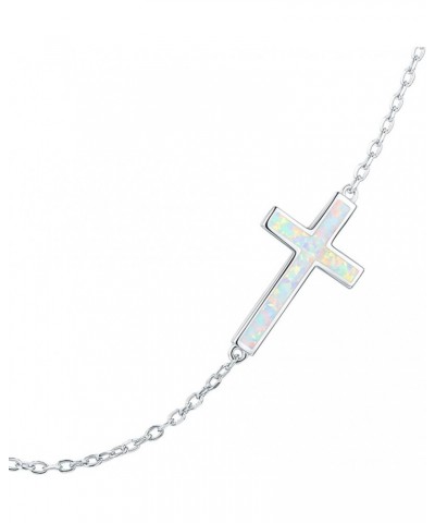 Faith Necklace for Women 925 Sterling Silver Cross Pendant Necklace Birthstone Initial Necklace Christian Religious Jewelry G...