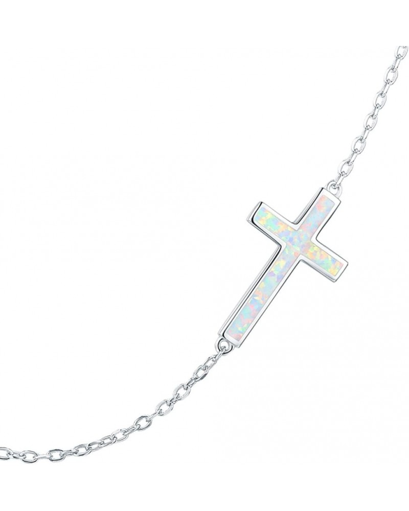 Faith Necklace for Women 925 Sterling Silver Cross Pendant Necklace Birthstone Initial Necklace Christian Religious Jewelry G...