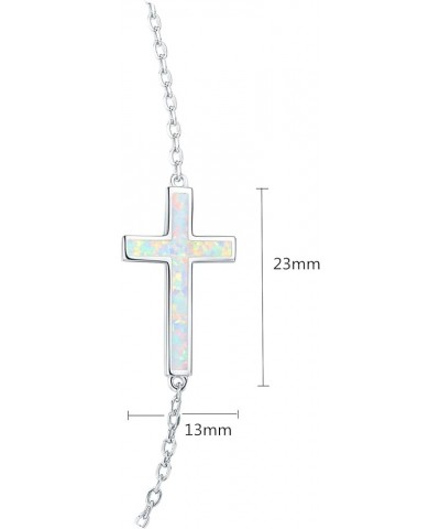 Faith Necklace for Women 925 Sterling Silver Cross Pendant Necklace Birthstone Initial Necklace Christian Religious Jewelry G...