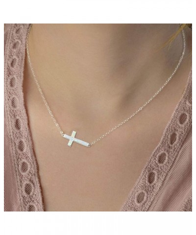 Faith Necklace for Women 925 Sterling Silver Cross Pendant Necklace Birthstone Initial Necklace Christian Religious Jewelry G...