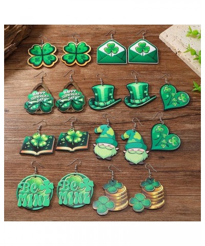 St Patricks Day Shirt Women St Patricks Day Earrings for Women Shamrock Earrings for Girls Irish Earrings Green Clover Drop E...