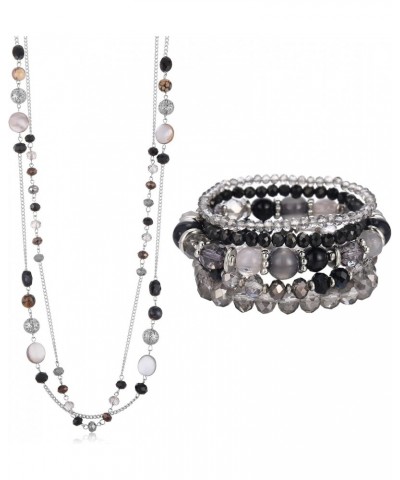 Layered Long Necklaces and Stretch Bracelet $18.03 Bracelets