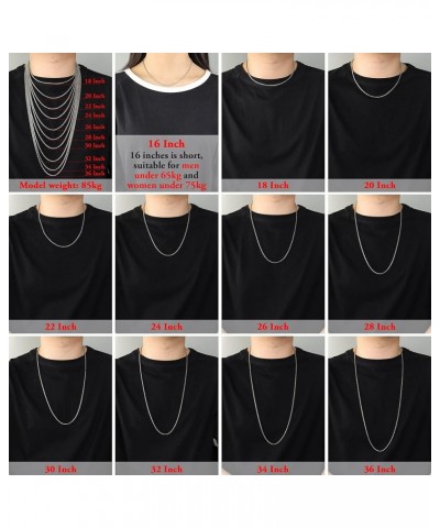 Square Rolo Chain Necklace Stainless Steel Round Box Necklace for Men & Women 5mm Wide 26 Inches $11.81 Necklaces