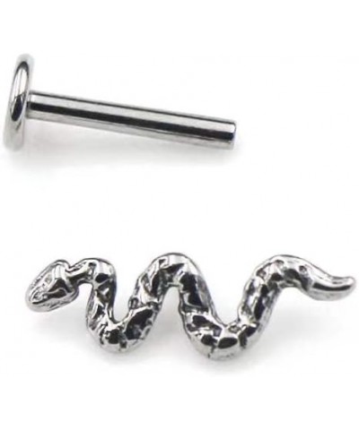 16G 18G 20G 6mm7mm 8mm 10mm Stainless-Steel L-Shape Septum-Clicker Hinge Nose-Ring-Hoop-Studs:Lip Eyebow Segment Ring Daith R...