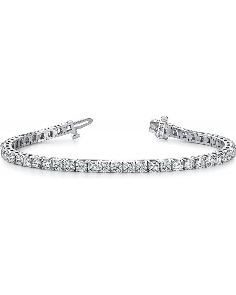 14K White Gold Diamond Tennis Bracelet 4 Prong Premium Plus Collection White Gold 8.0 carats $825.96 Bracelets