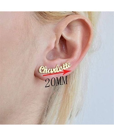 Pretty Personalized Name Earrings, Gold Plated Customized Stud Earrings for Womens Girls Samantha $10.84 Earrings