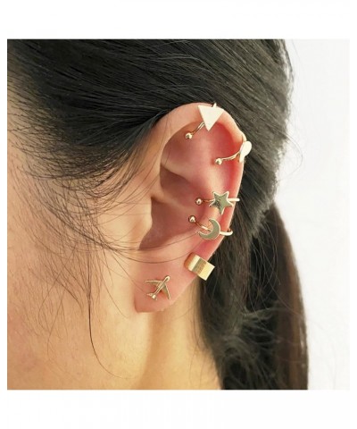 Ear Cuff Earrings for Women Ear Cuffs for Women Non Piercing Cartilage Hoop Clip On Huggie Earrings for Girls B $7.19 Earrings