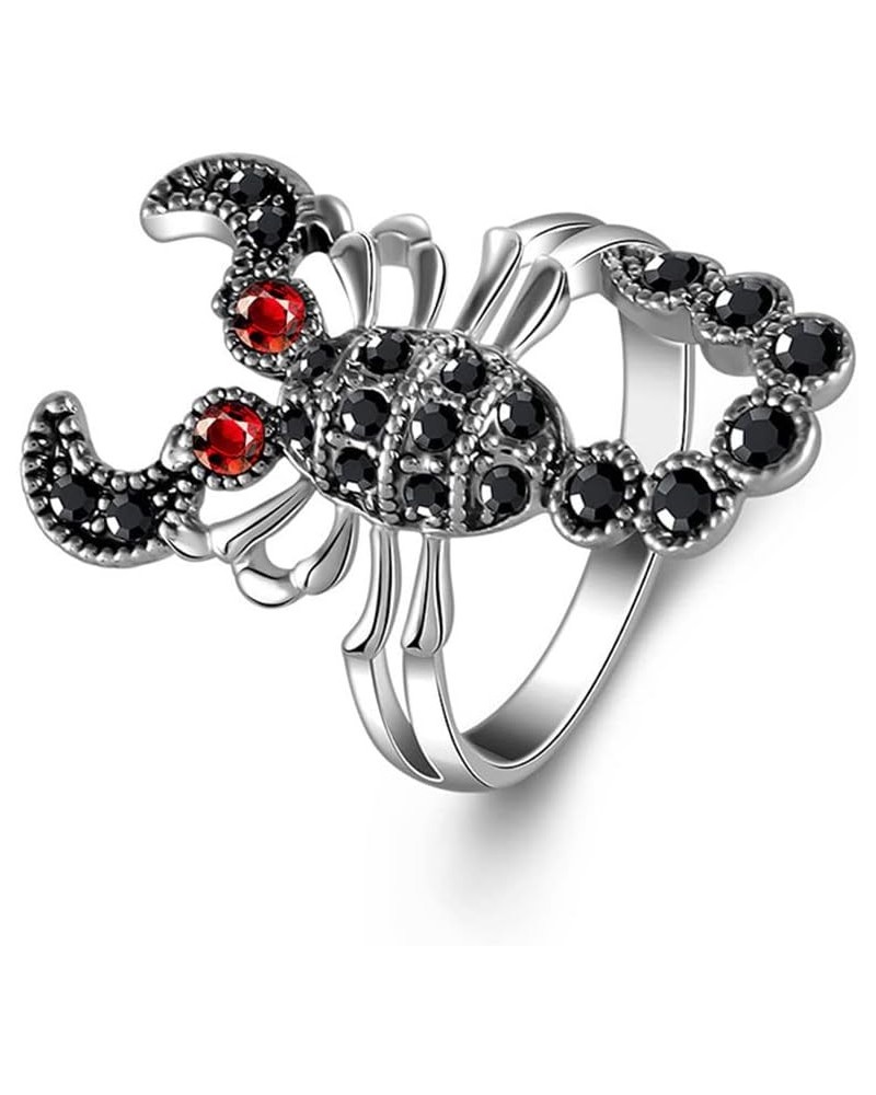 Black Rhinestone Scorpion Ring WIth Red Eyes Original Vintage Style Women's Animal Jewelry Rings Retro (8) $8.99 Rings