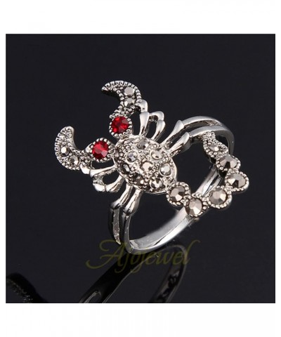 Black Rhinestone Scorpion Ring WIth Red Eyes Original Vintage Style Women's Animal Jewelry Rings Retro (8) $8.99 Rings