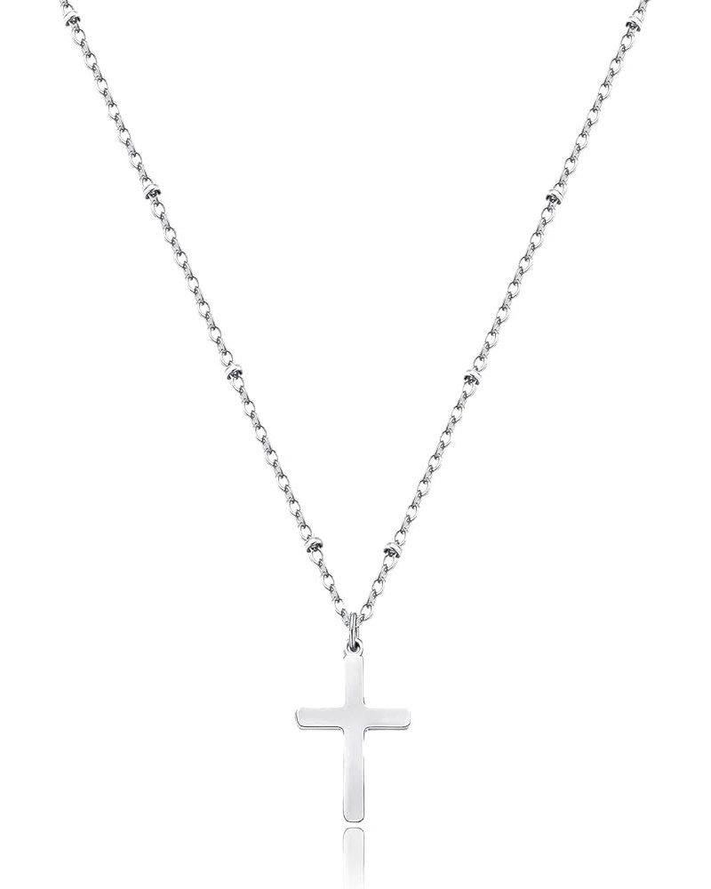 18K Gold Plated 925 Sterling Silver Cross Necklace Dainty Cubic Zirconia Cross Pendant Necklaces for Women Prayer Religious J...