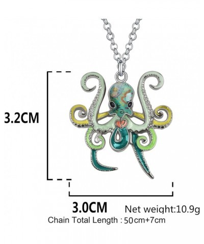 Cute Enamel Alloy Ocean Animals Necklace for Women Girls Octopus Shark Dolphin Whale Jellyfish Seahorse Pendant Jewelry for G...