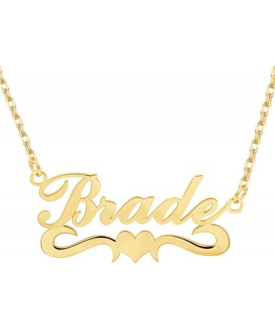 Custom Name Necklace, 18K Gold Plated Nameplate Personalized Jewelry Gift for Women Heart Necklace 3 $9.85 Necklaces