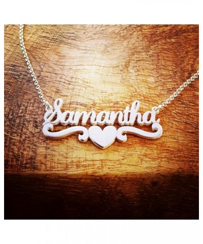 Custom Name Necklace, 18K Gold Plated Nameplate Personalized Jewelry Gift for Women Heart Necklace 3 $9.85 Necklaces