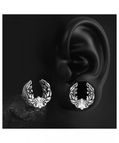 2 PCS Vintage Saddle Ear Plugs Tunnels Gauges for Women Men - 0g-1inch Stainless Steel 316L Body Piercing Vintage Earrings fo...