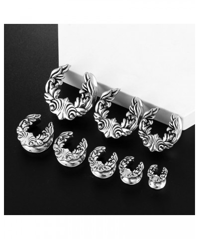 2 PCS Vintage Saddle Ear Plugs Tunnels Gauges for Women Men - 0g-1inch Stainless Steel 316L Body Piercing Vintage Earrings fo...