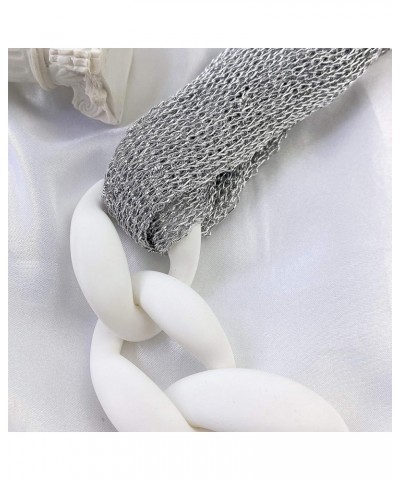 Statement Chunky Fashion Acrylic Beads Choker Chain Necklace for Women Gifts White $11.54 Necklaces