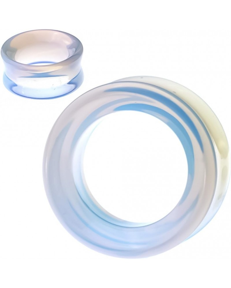 SoScene Hollow Tunnels Opalite Organic Stone Ear Plugs Gauges Sold in Pairs 14MM-9/16 INCH $8.83 Others