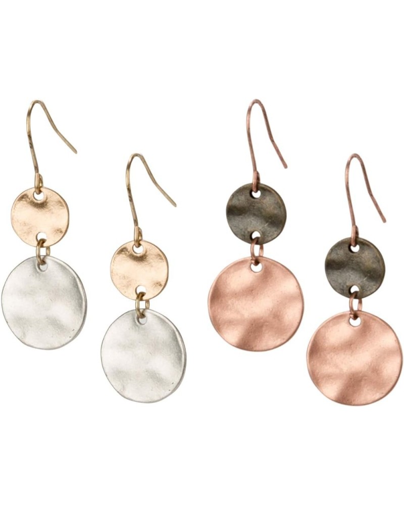 Boho Disc Light Weight Earrings 2 Pack for Women 2 Disc 2 Pack $12.71 Earrings