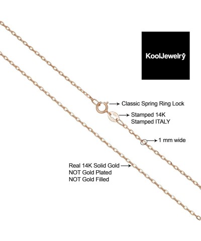 14k Rose Gold Diamond-cut Cable Chain Necklace (1 mm) 18 Inches $44.00 Necklaces