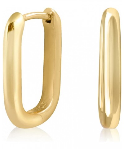 14K Gold Plated Sterling Silver Enamel Color Huggie Hoop Earrings for Women – Wide Range of Vibrant Color Options Available G...