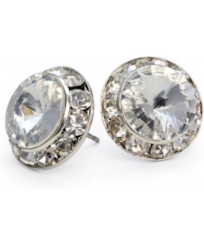 Bridal Earrings | 15mm Crystal Round Earrings | Competition Dance Earrings Clear $13.19 Earrings