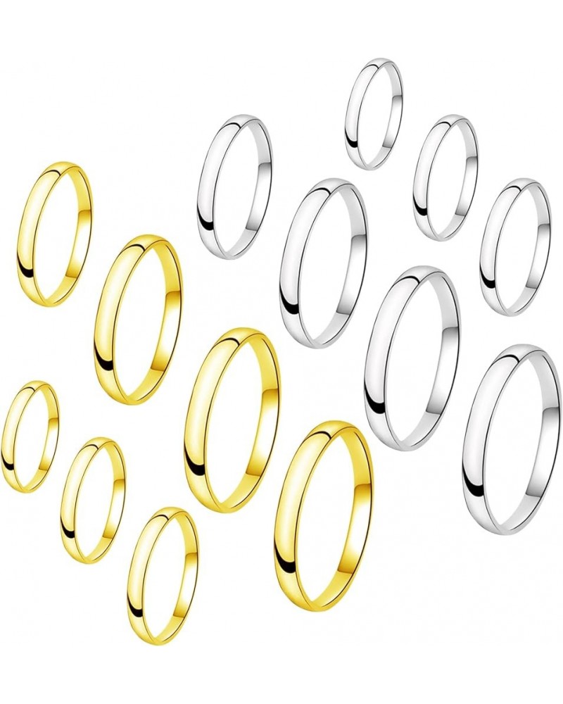 2mm 18K Gold Plated Stainless Steel Toe Ring 14Pcs Closed Plain Thin Band Toe Rings for Woman Rose Gold|Silver|Gold Stacking ...