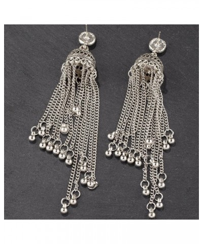 Traditional Indian Jhumka Earrings Charm Long Tassel Bell Exaggerated Drop Earring Traditional Bollywood Ethnic Gypsy Jewelry...