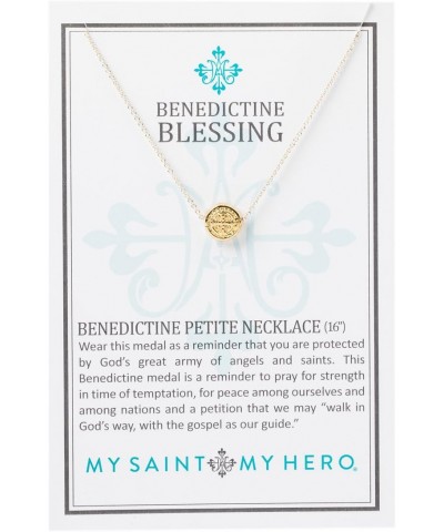 Benedictine Petite Necklace - Gold-Tone Floating Benedictine Medal $15.39 Necklaces