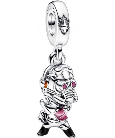 Movable Teddy Bear Dangle Charm Fit Women Bracelet Necklaces Fashion Gifts 925 Sterling Silver DIY Jewelry Star-lord Dangle C...