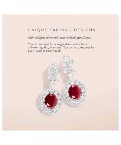 Natural and Certified Gemstone Huggies Earrings in 14K White Gold | 0.30 Carat Earrings for Women Yellow Gold Garnet $191.76 ...