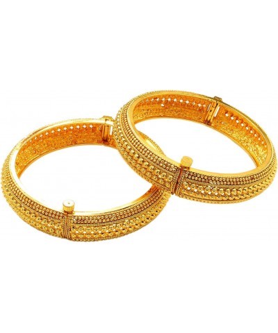 Sukh Collection Jewellery Indian Bollywood Antique Gold Plated Ethnic 2 Pcs Screw Kada Bangle Bracelet Jewelry Women Wedding ...