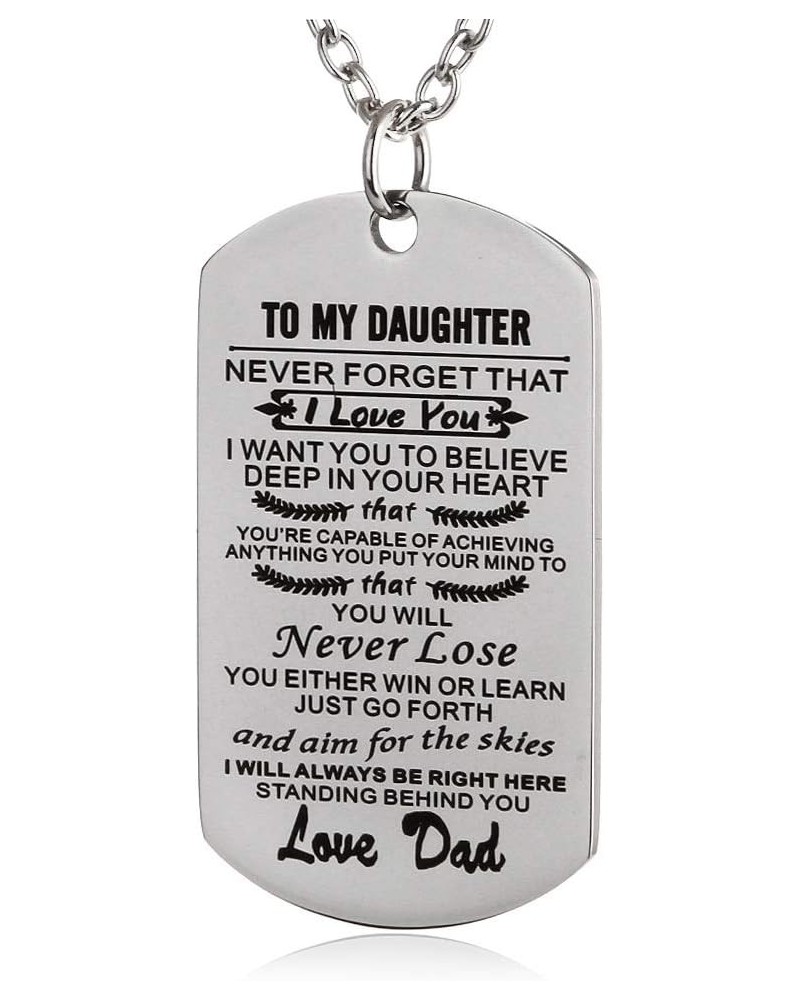 Christian Scripture Religious Dog Tag Necklace,Catholic Bible Verse Baptism Confirmation Sacrament Gifts Never forget dad to ...