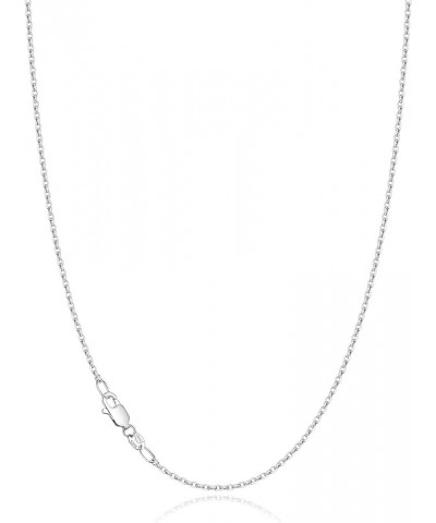 Solid 18k Gold Over 925 Sterling Silver Chain Necklace for Women Girls, 1.2mm Cable Chain Necklace Thin & Dainty & Sturdy Wom...