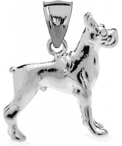 Sterling Silver 3D Boxer Dog Charm Pendant $17.39 Necklaces