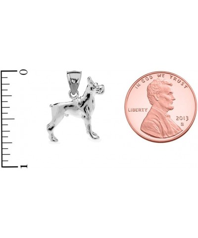 Sterling Silver 3D Boxer Dog Charm Pendant $17.39 Necklaces