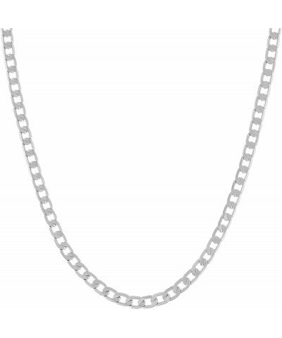 Beveled Cuban Link Curb Chain Necklaces 24k Real Gold Plated (3mm, 6mm & 9.5mm) 24 inches 3mm White Gold $39.82 Necklaces