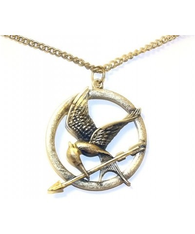 DATORA Antique Rose Gold Tone Hunger Games Mockingjay Pendant Necklace -009 $12.73 Necklaces