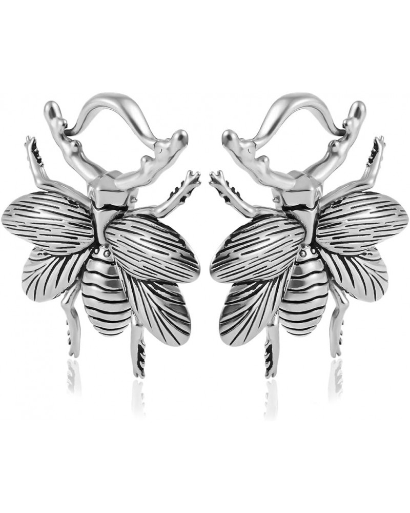 2PCS Ear Gauges Cute Bees Ear Weights for Stretched Ear Plugs Body Piercing Tunnels 316L Stainless Steel Hypoallergenic Body ...