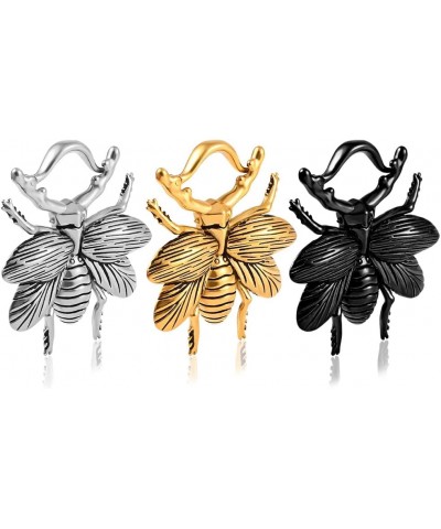 2PCS Ear Gauges Cute Bees Ear Weights for Stretched Ear Plugs Body Piercing Tunnels 316L Stainless Steel Hypoallergenic Body ...