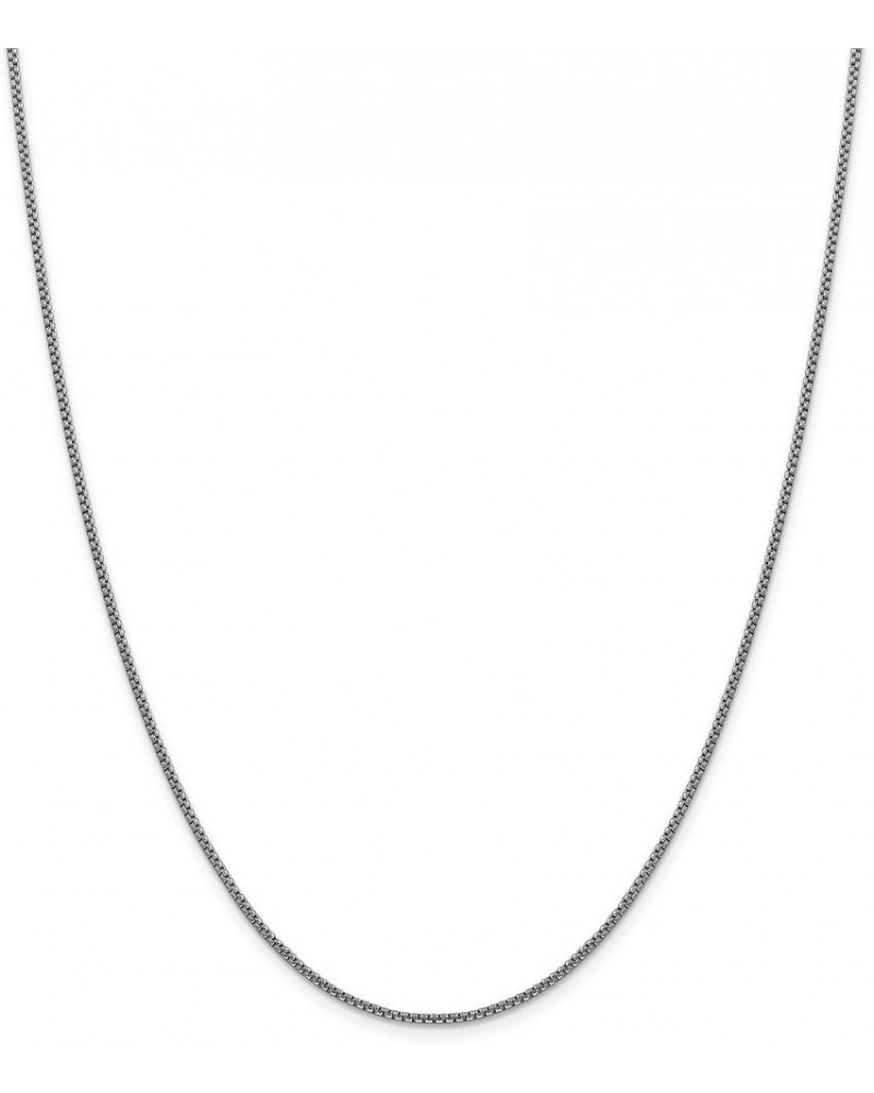 14k White Gold 1.5mm Round Box Chain Necklace - with Secure Lobster Lock Clasp 20.0 Inches $93.93 Necklaces