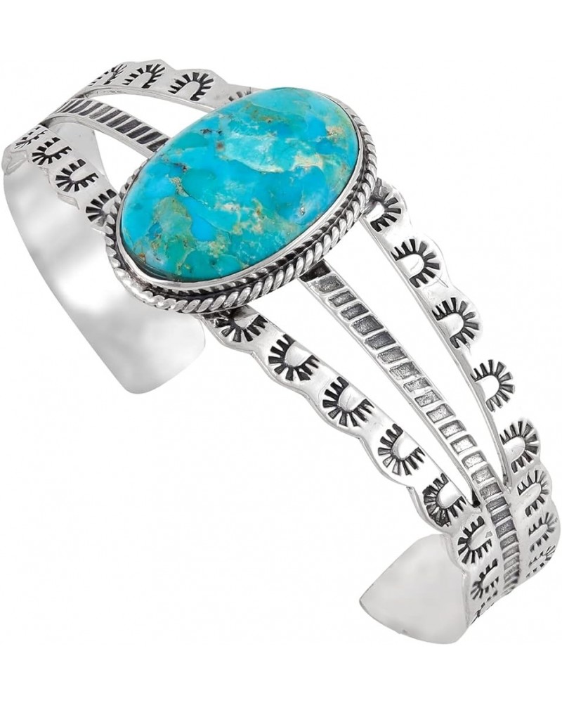 Turquoise Bracelet Sterling Silver 925 Genuine Turquoise Turquoise $52.00 Bracelets