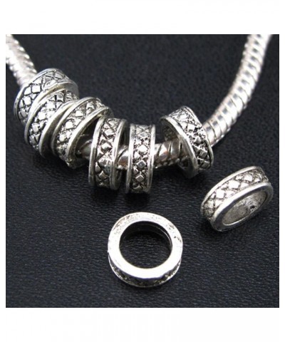 50pcs Tibetan Silver Tone Spacer Beads Fit European Charms Bracelet Ring Edges 30 PCS Model 3 $9.43 Bracelets