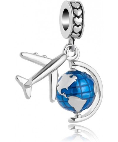 Charms for Pandora Bracelets Bead for Women Girls Christmas Gift Airplane Globe $8.84 Bracelets