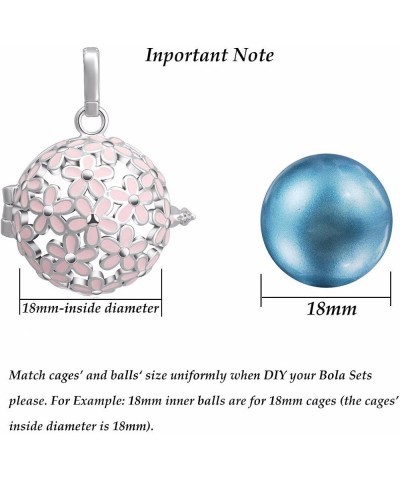 18mm/0.71 inch 36 Colors Inner Ball Harmony Bola Musical Angel Chime Caller Mexican Pregnancy Bell Violet red $10.44 Necklaces