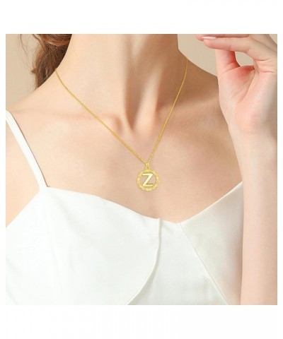 Real 14k Gold Plated Initial Necklace for Women Girls Sterling Silver 26 Letter Pendant Valentinns Mothers Day Birthday Chris...