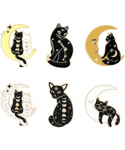 Black Cat Brooch Pins, Funny Animal Anime Cartoon Brooches Pins Kawaii Outdoors Lapel Badge Brooch Pins for Lanyards Backpack...