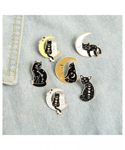 Black Cat Brooch Pins, Funny Animal Anime Cartoon Brooches Pins Kawaii Outdoors Lapel Badge Brooch Pins for Lanyards Backpack...