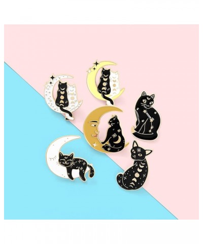 Black Cat Brooch Pins, Funny Animal Anime Cartoon Brooches Pins Kawaii Outdoors Lapel Badge Brooch Pins for Lanyards Backpack...