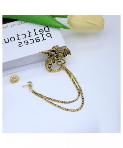 Gold Silver Plated Chain Rose Flower Violin Five-pointed Star Brooches Collar Pins Crystal With Hanging Chain Suit Shirt Lape...