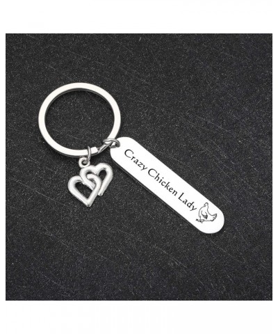 Crazy Chicken Keychain Poultry Farm Chicken Mom Friends Jewelry Hen Farmer Lovers Gifts Crazy Chicken Lady Keychain $9.07 Bra...